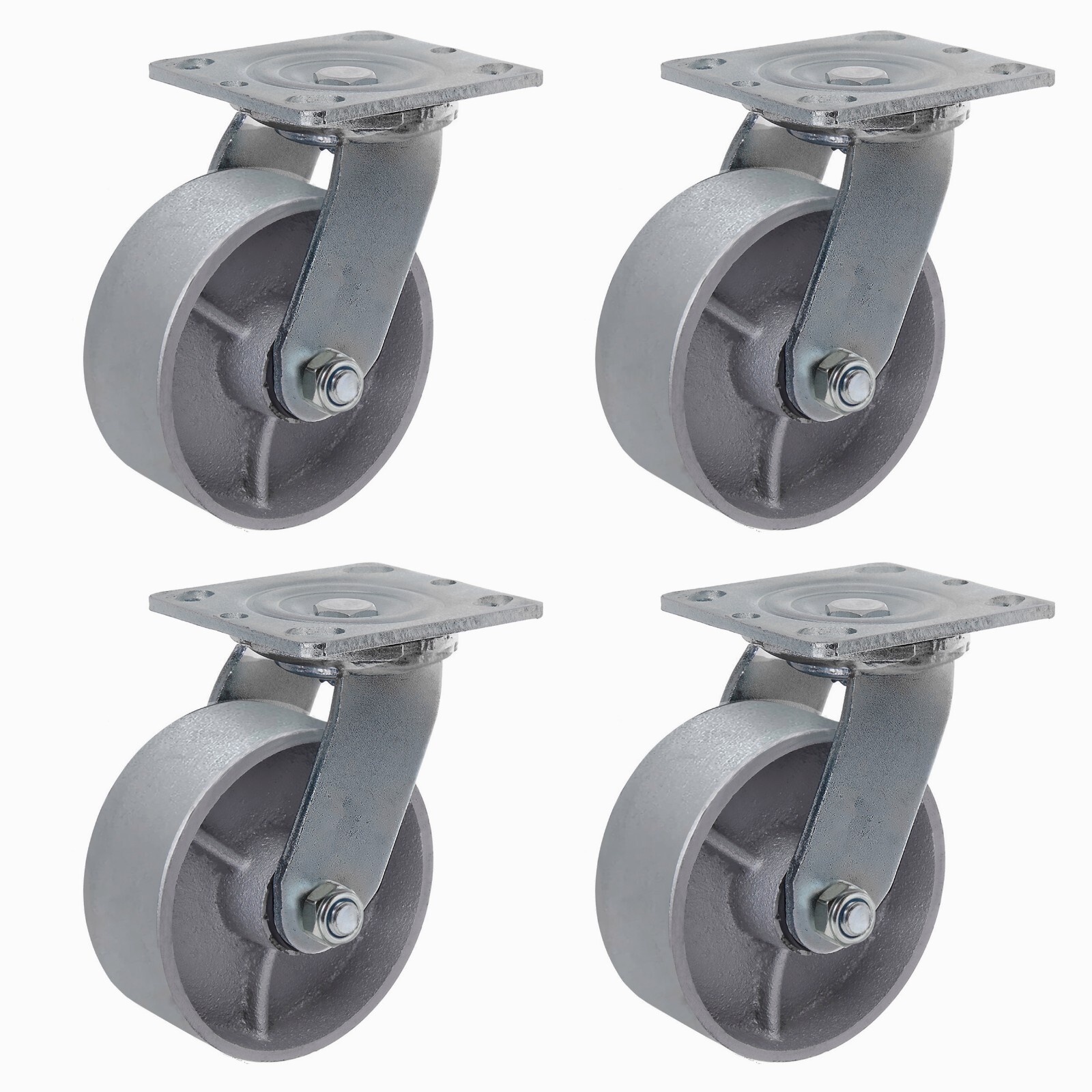 5″x2″Heavy Duty Caster Steel Cast Iron Wheel,Caster,Capacity1000-4000LB
