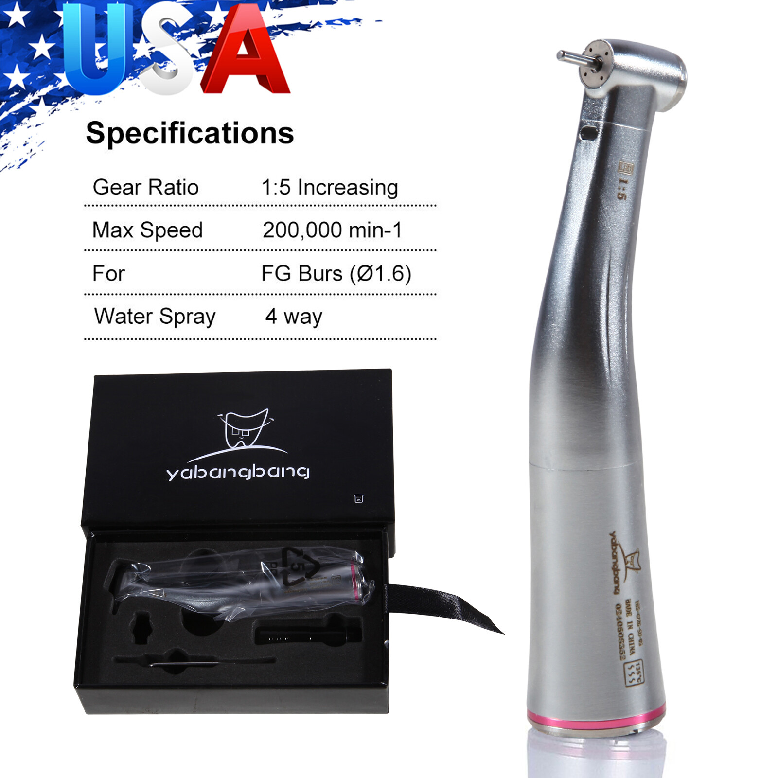 12PCS Dental White Stone High Speed Polishing Burs FG Flame Aluminum Oxide USA