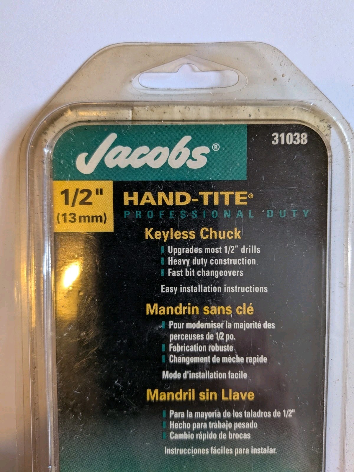 1/2″ Hand Tite Professional Duty Keyless Chuck Jacobs 31038 Tool Brand New 13mm