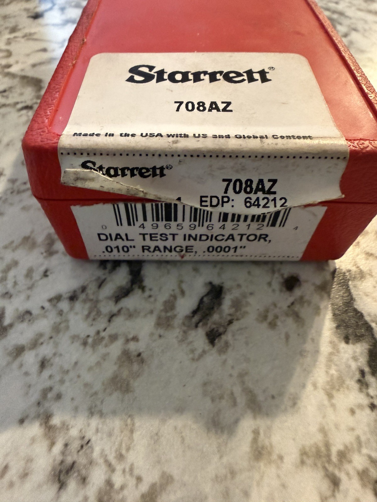 STARRETT 708AZ Dial Test Indicator,Hori,0 to 0.010 In