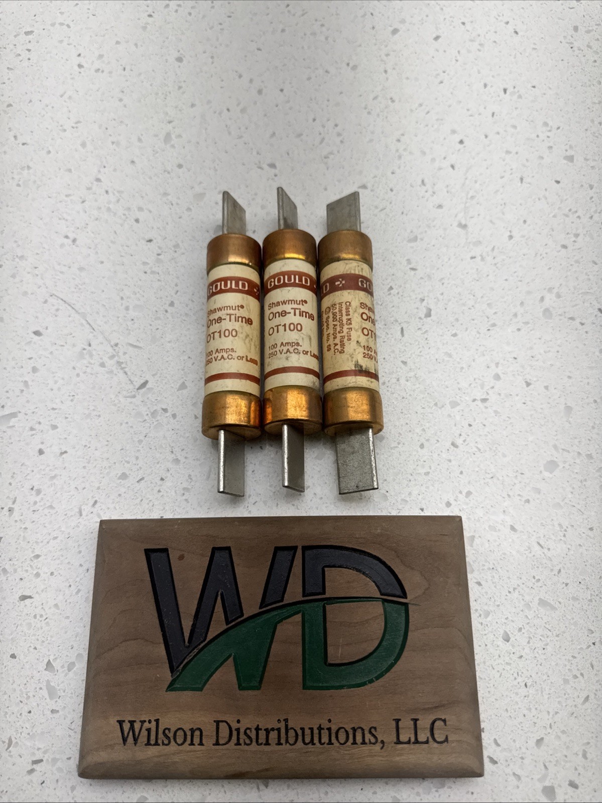 Ferraz Shawmut One-Time OT100 100Amp 250V AC or Less Class K5 Fuse LOT OF 3