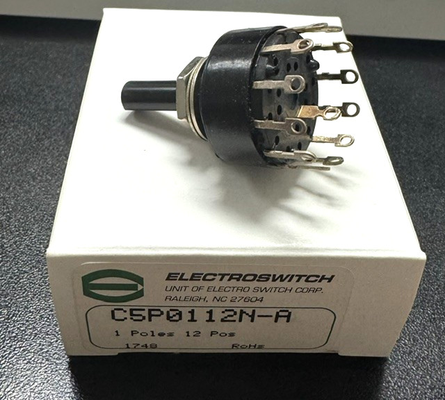 New Old Stock 8 Pc Electroswitch C5P0112N-A Rotary Switch 02-12POS/1P/1SECTION
