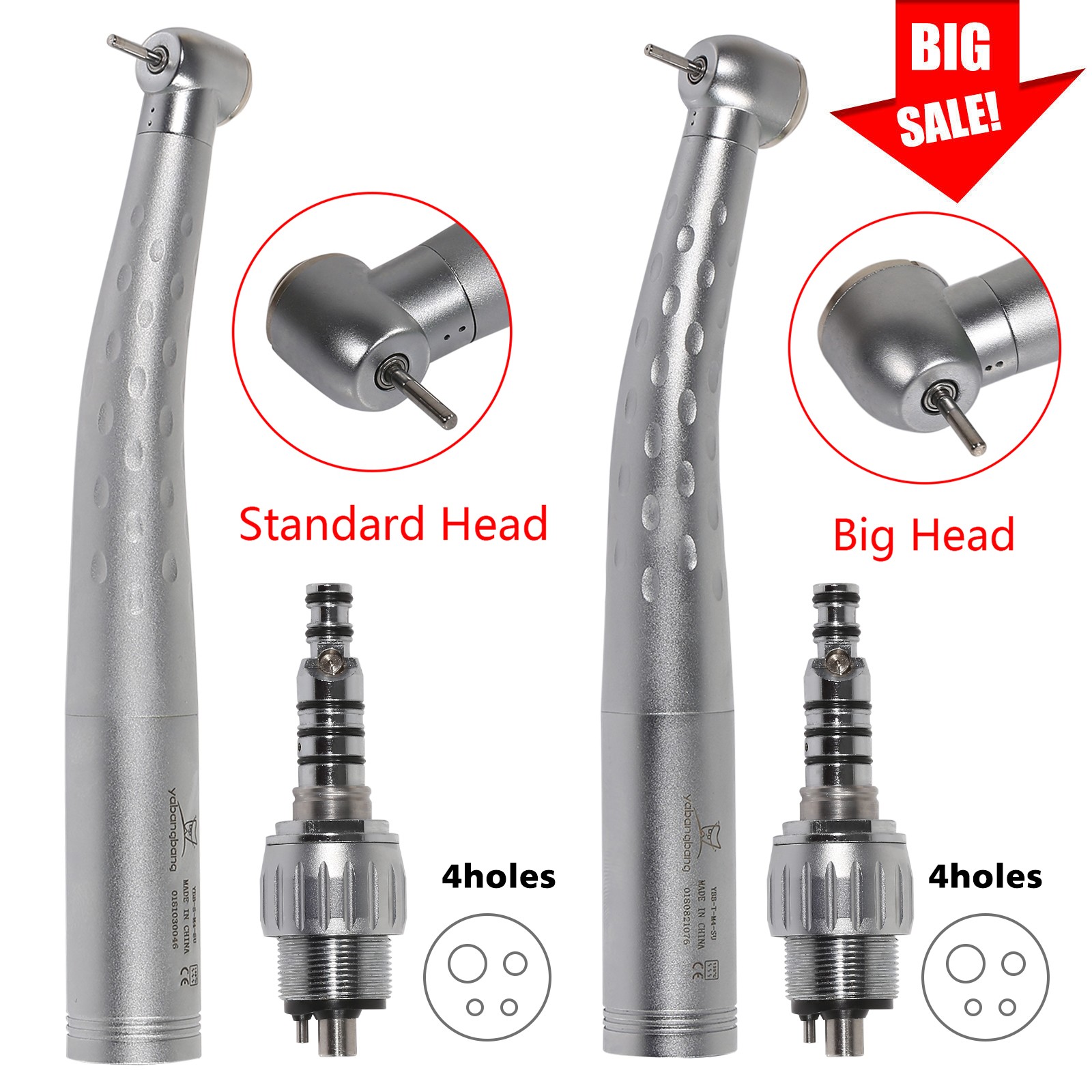 Dental High Speed Fiber Optic LED Turbine Handpiece 6Hole Coupler KaVo Style