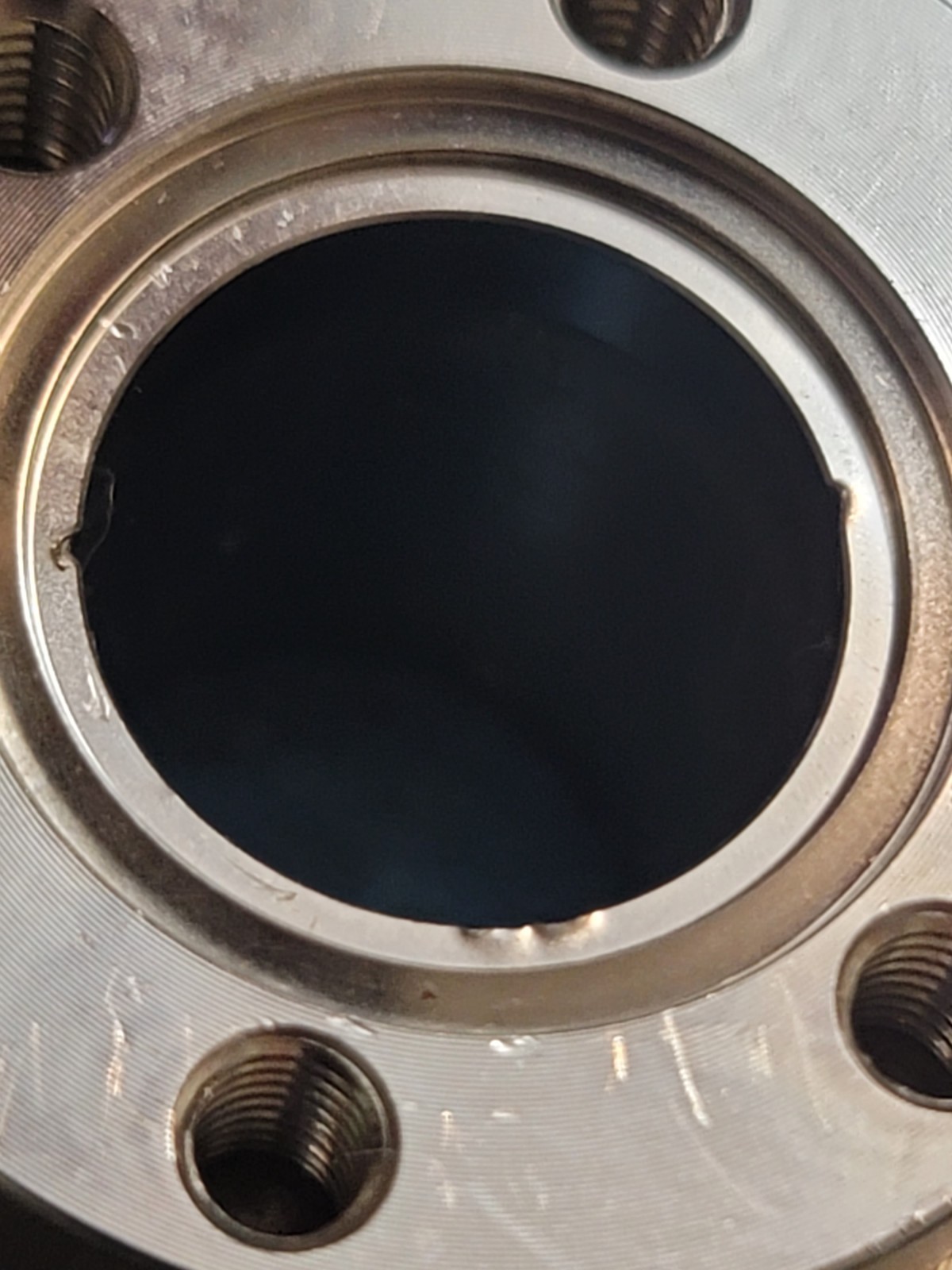 DN100CF 6″ Multiport Flange | 2.75″ CF Raised Center + 6x 1.33″ Ports | MDC x