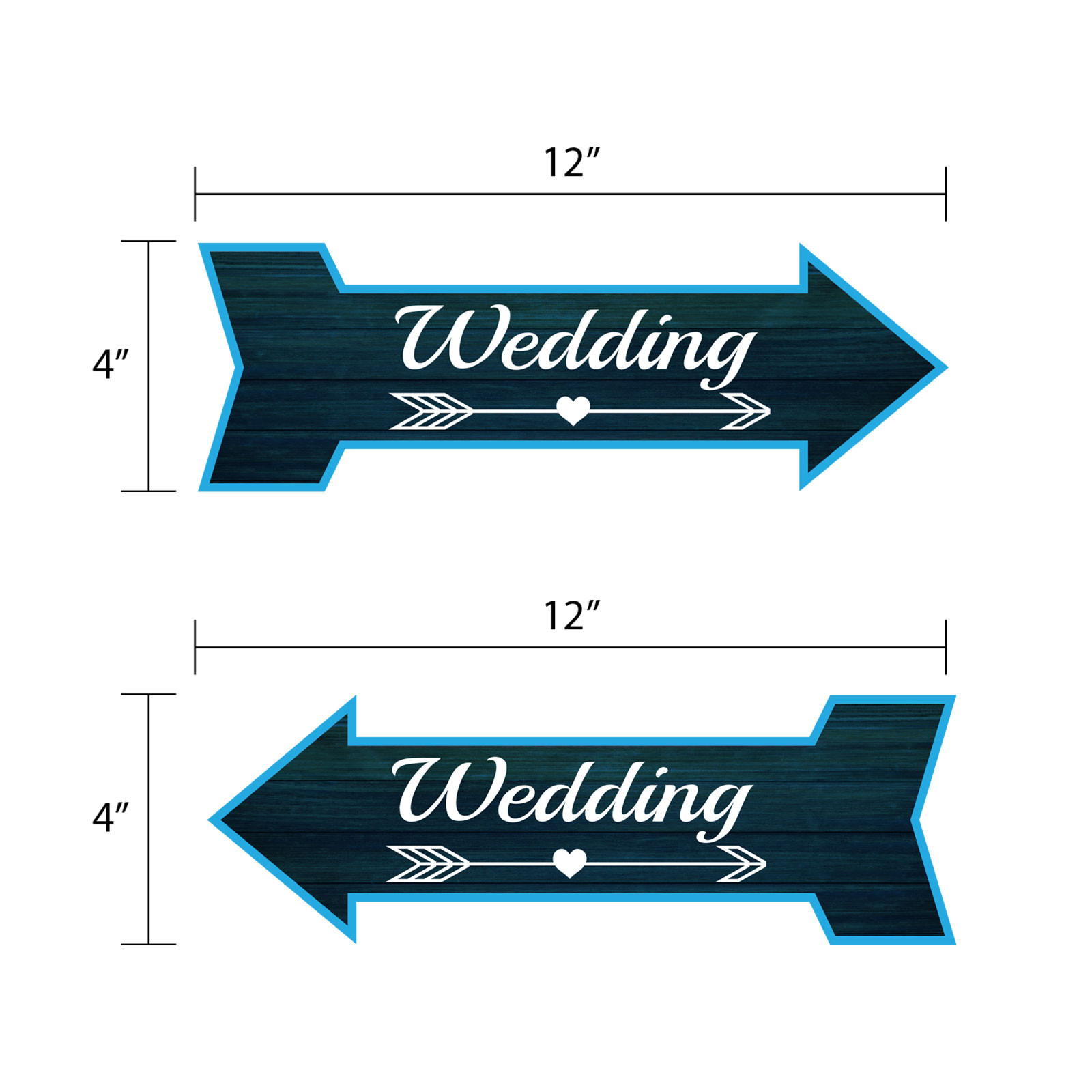 Arrow Shape Wedding 12×4″ Wall or Door Sign | Events & Celebrations Signage