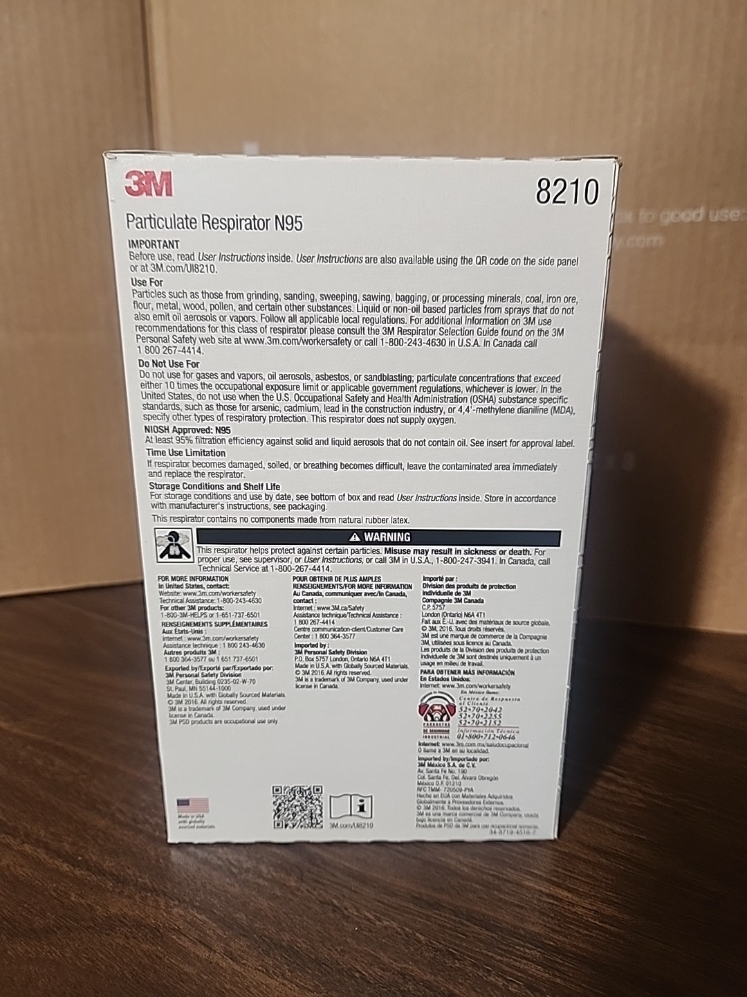 Genuine Brand New 3M N95 Particulate Respirator #8210 – 20 Masks – Exp 06/2026