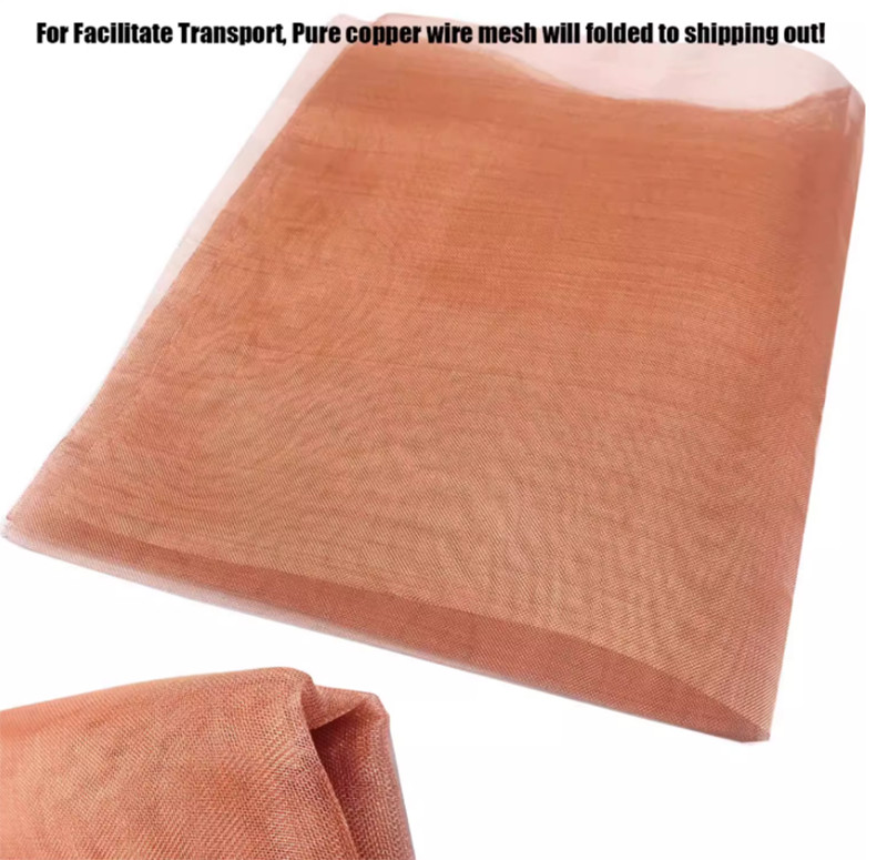 10-200 Mesh 99.9% Copper Screen Woven Mesh Screen Copper Mesh Cloth