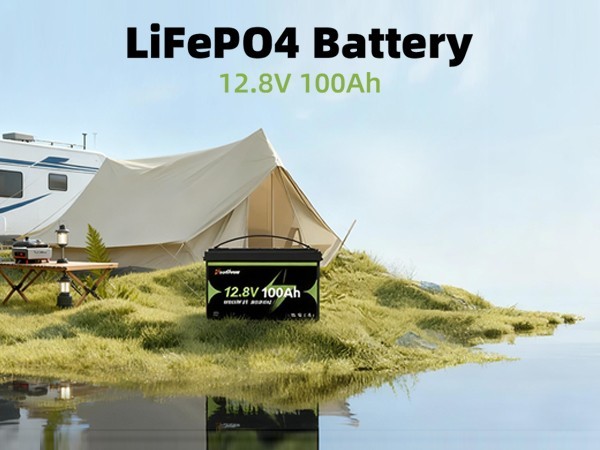 12V 100Ah Lithium LiFePO4 Battery For Solar RV Boat Home Use 15000+ Cycles