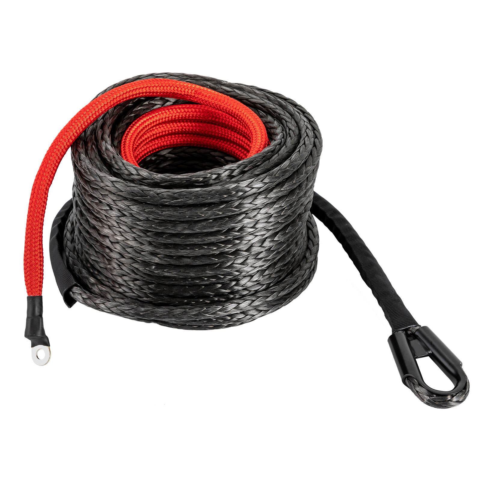3/8″x100ft Synthetic Winch Rope 23809lbs Recovery Cable Winch Line for Truck SUV
