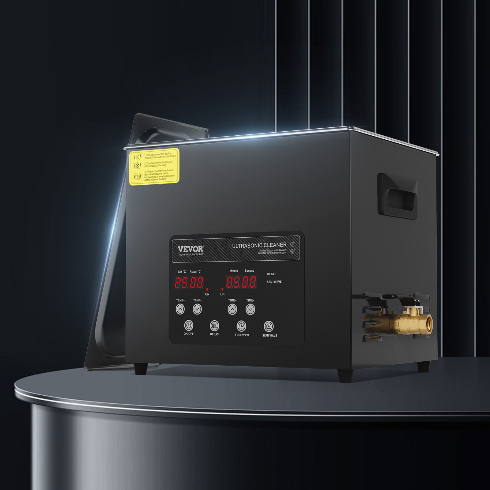 VEVOR 10L Ultrasonic Cleaner Cleaning Machine with Basket Heater and Timer 240W