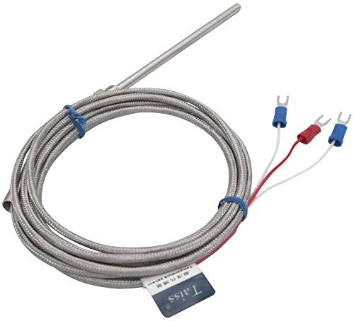 TWTADE Stainless Steel PT100 RTD Thermistor Temperature 5mm x 100mm x 2M