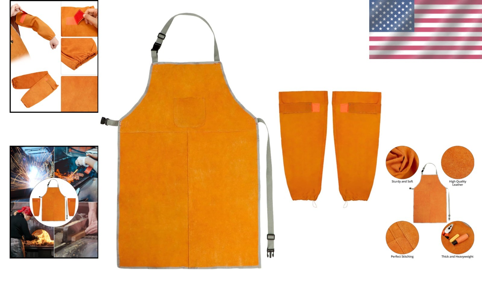 Welding Safety Clothing, Heat Resistant Leather*-