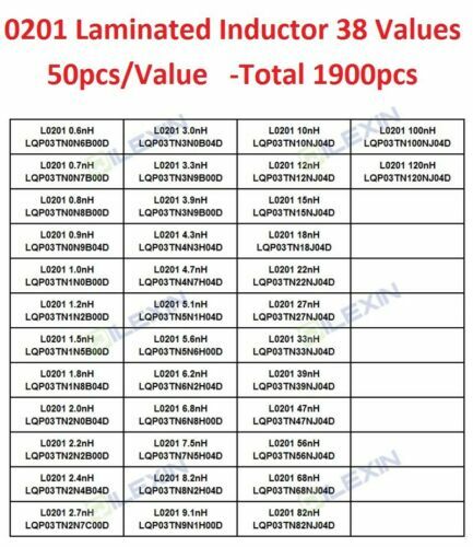 0201/0402/0603/0805/1206 Inductor/Magnetic Beads Samples Book Assort Kit