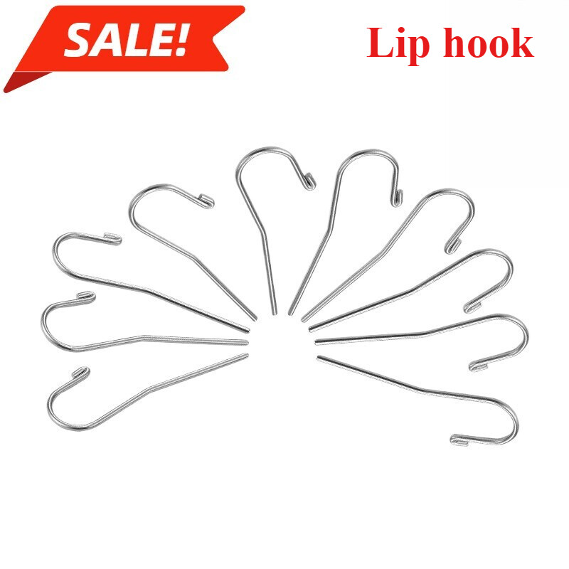 10pcs Dental Lip Hook Clip Stainless Root Canal Finder Endo Apex Locator