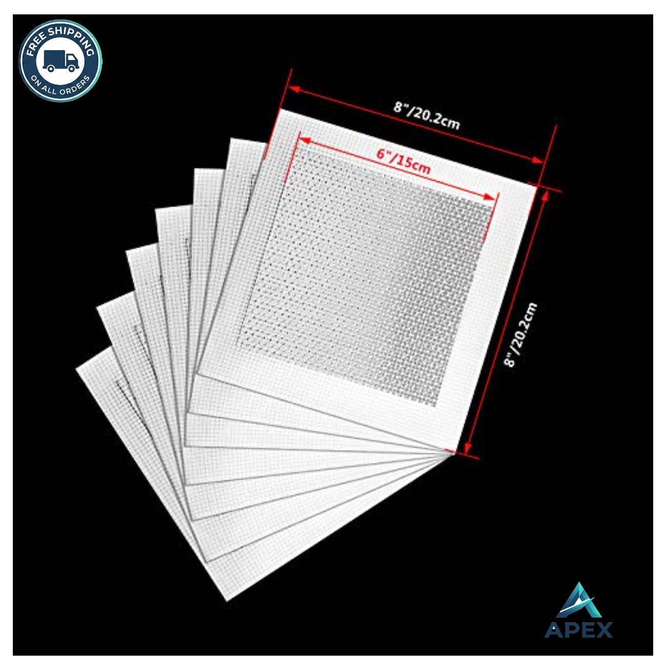 Drywall Repair Patch 6×6 Inches Aluminum Mesh Self Adhesive 7 Pack Wall Hole Fix