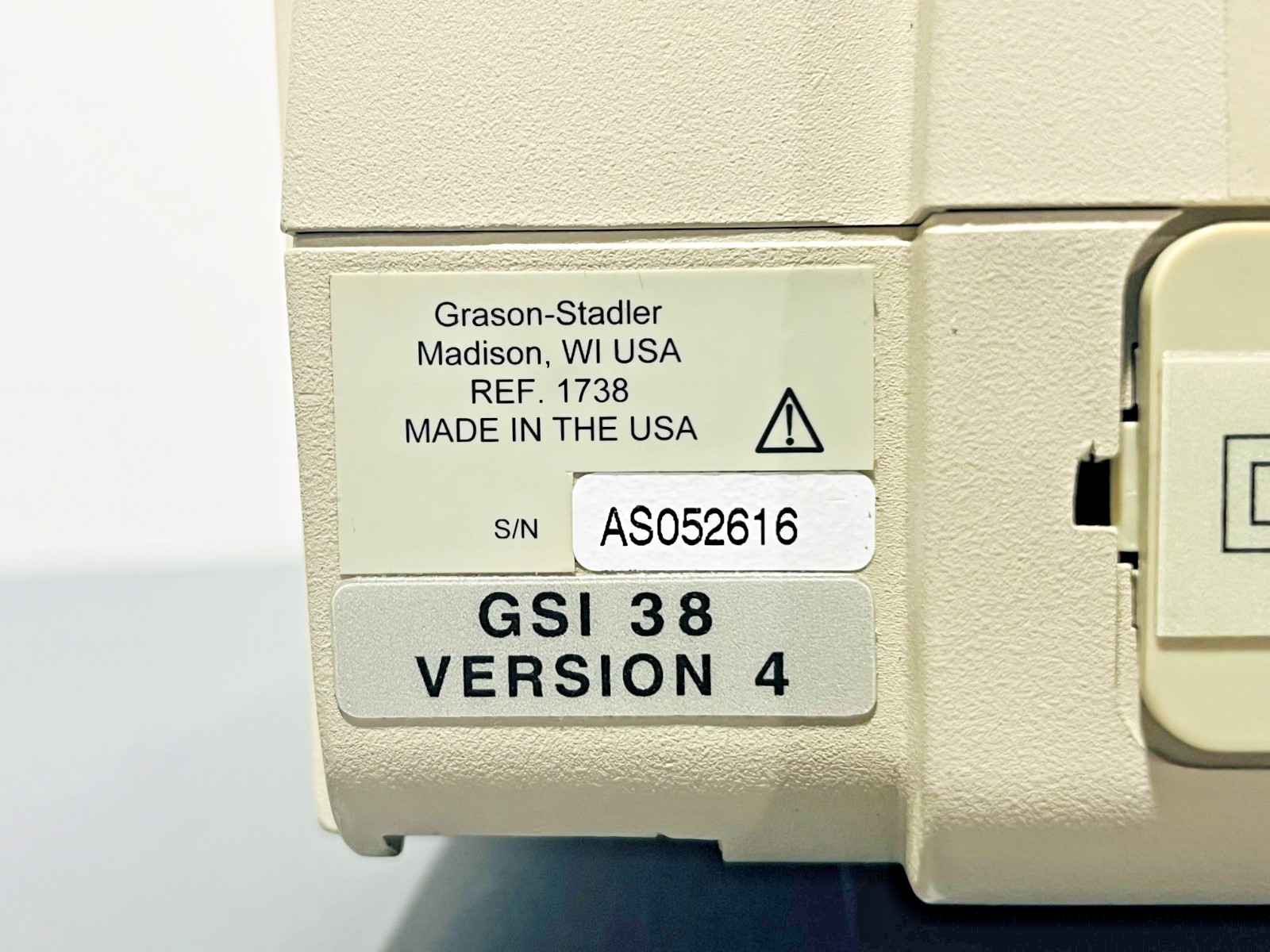 GSI 38 1738 Auto Tymp Audiometer/Tympanometer 10-11VDC 970mA Untested