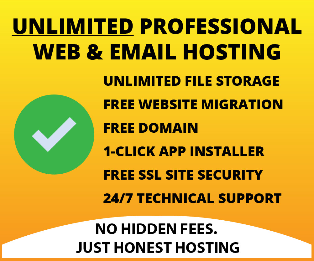 Unlimited Web Hosting Service with Free Domain Name – £0.49 per month