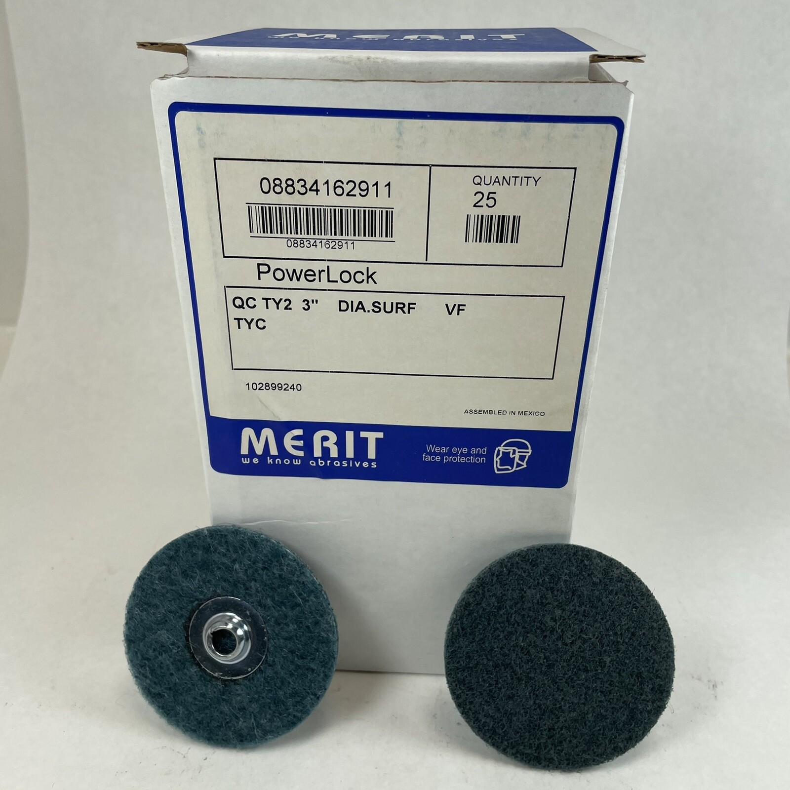 Merit Powerlock QC Type 2 Very Fine 08834162911 3″ Diameter Qty (25) Per Box