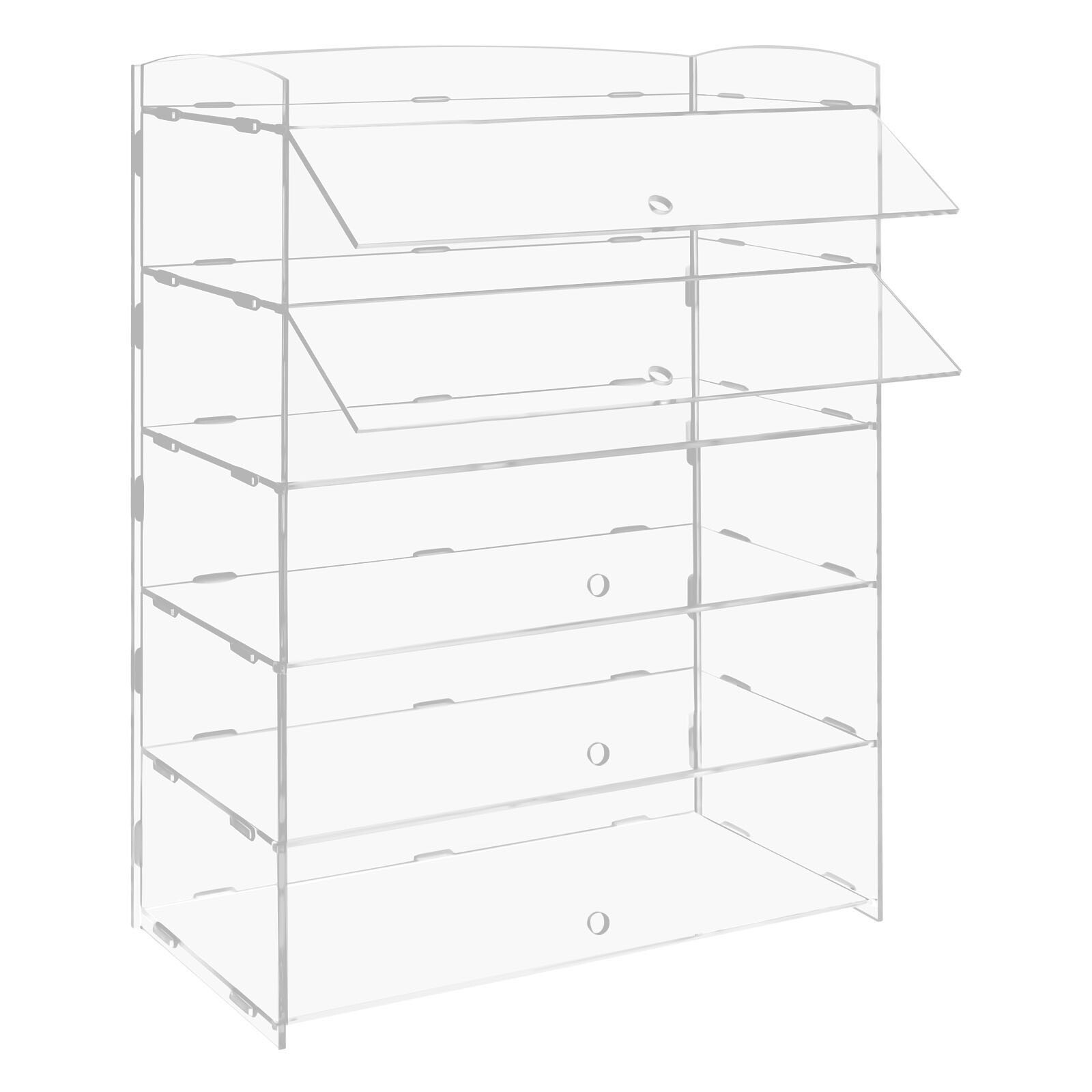 5-Tier Acrylic Display Case Bakery Pastry Countertop Showcase 18.7*8.46*24.4in