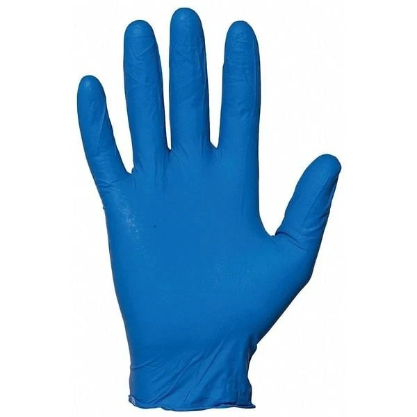 Ansell 92-675 TouchNTuff Nitrile Gloves Blue Textured Size M Box of 100 Protecti
