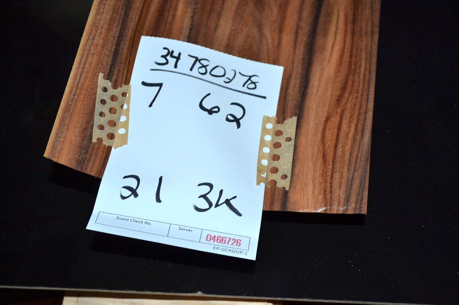 Pau Ferro Raw Wood Veneer Sheet 7 x 62 inches 1/42nd 3K4667-26