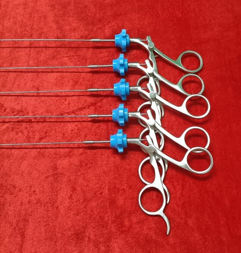5pc – Hysteroscopy Semi Rigid Rotatable Alligator 5FR 40CM Reusable Instruments