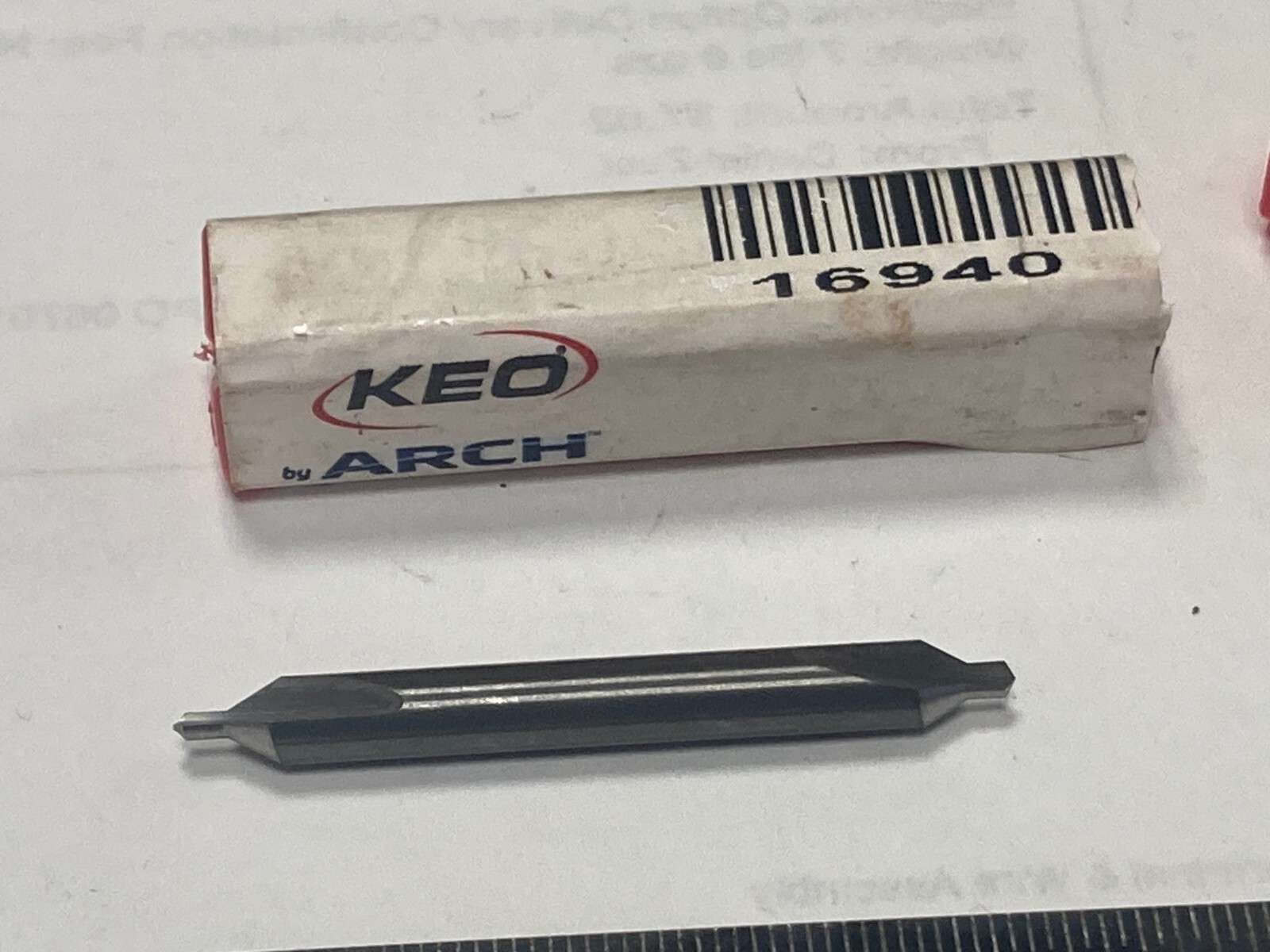 KEO 16940, 60°, 4.0mm Body, Carbide, Combined Drill & Countersink, 38 mm OAL