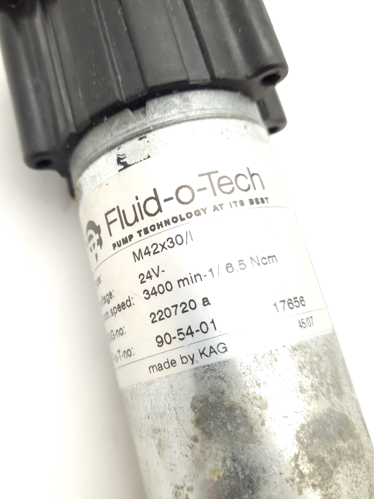 Fluid-O-Tech 501380 M42x30/l Gear Pump 24V 3400 min-1/6,5Ncm