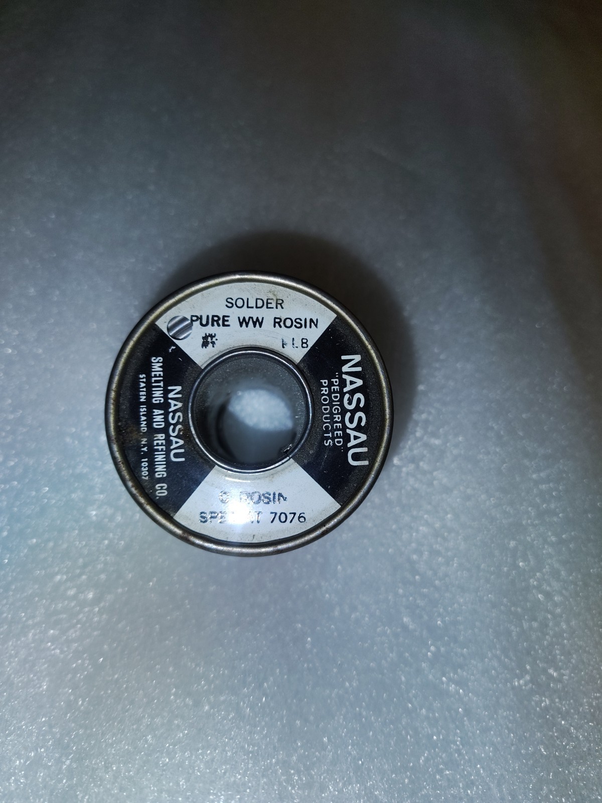 Nassau Pure White Water C Rosin Solder Pedigreed 7076