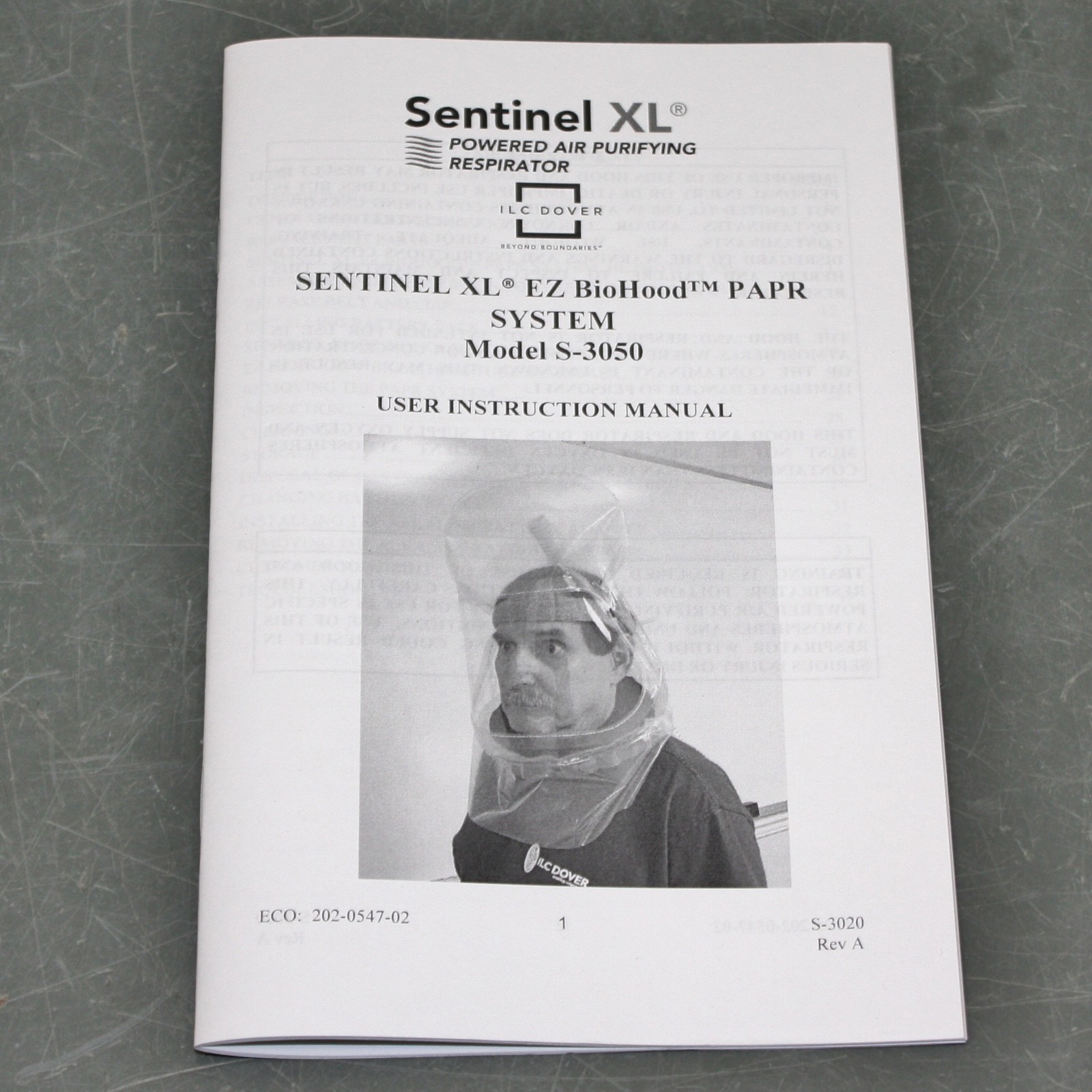 (3) ILC Dover Sentinel XL Respirator Hoods EZ-03, BioHood, Head Harness, PAPR