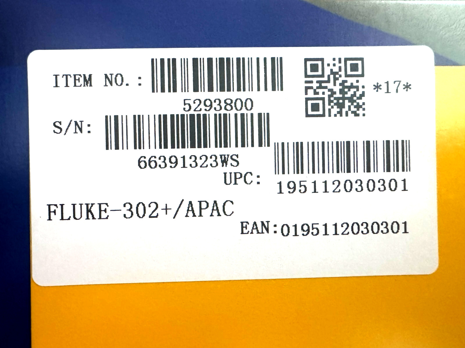 Fluke 302 + Digital Clamp Meter Tester AC / DC Volt Amp Multimeter New Japan