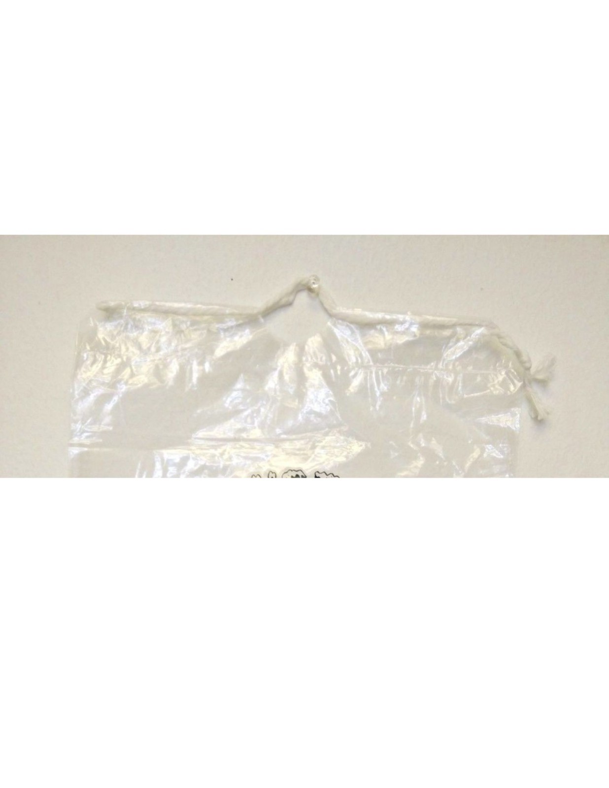 8 lb Clear Plastic Ice Bags with Cotton Drawstring, Heavy-Duty Freezer-Grade