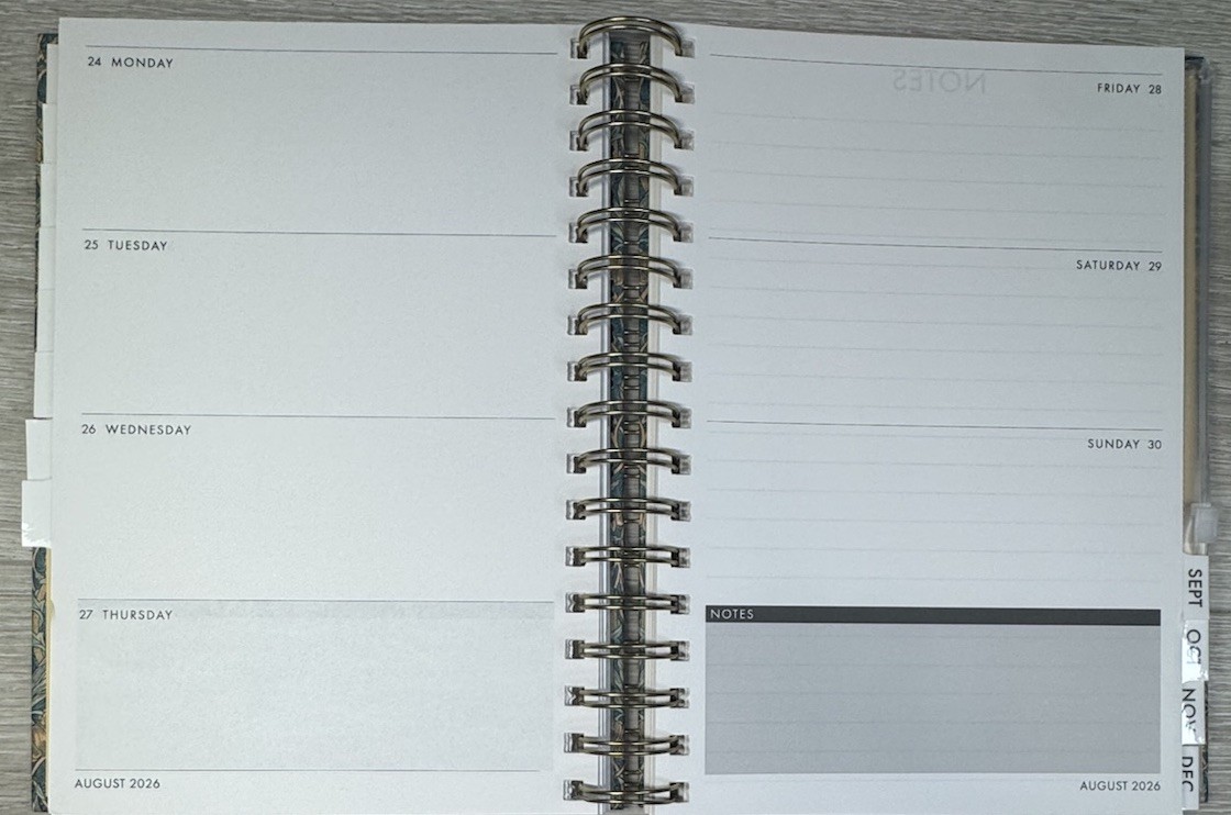 2026 Spiral Weekly Monthly Planner 12 Month PUNCH STUDIO Paperback GREEN 6.5 X 9