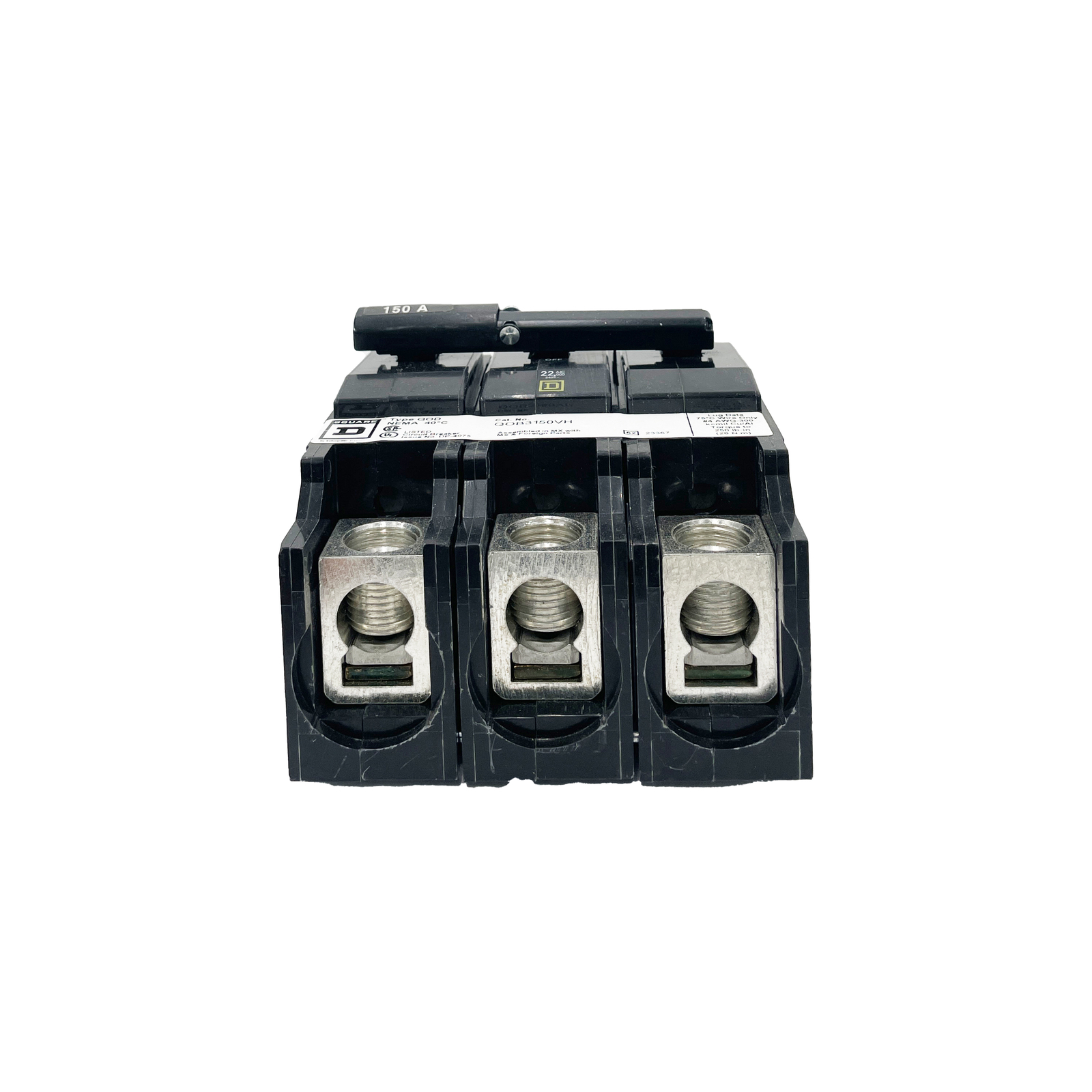NIB – Square D – QOB3150VH – Mini Circuit Breaker – 150 A, 3-Phases, 240V