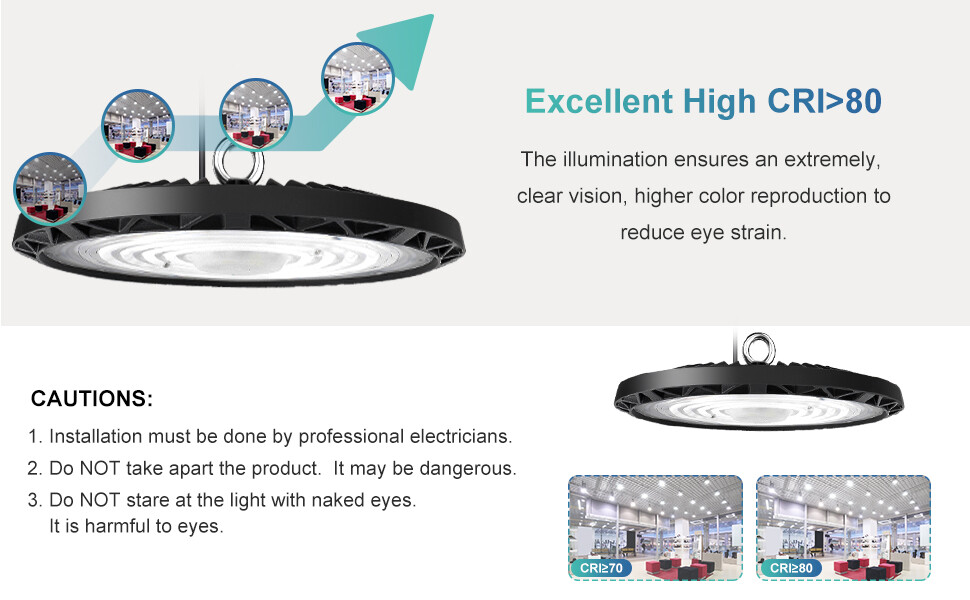 20 Pack 100W UFO LED High Bay Light Commercial Industrial Factory Shop Lights
