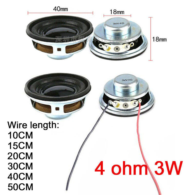 Small Mini Audio Speaker Speaker 4 ohm 3W With Cable 10cm 20cm 30cm 40cm 50cm
