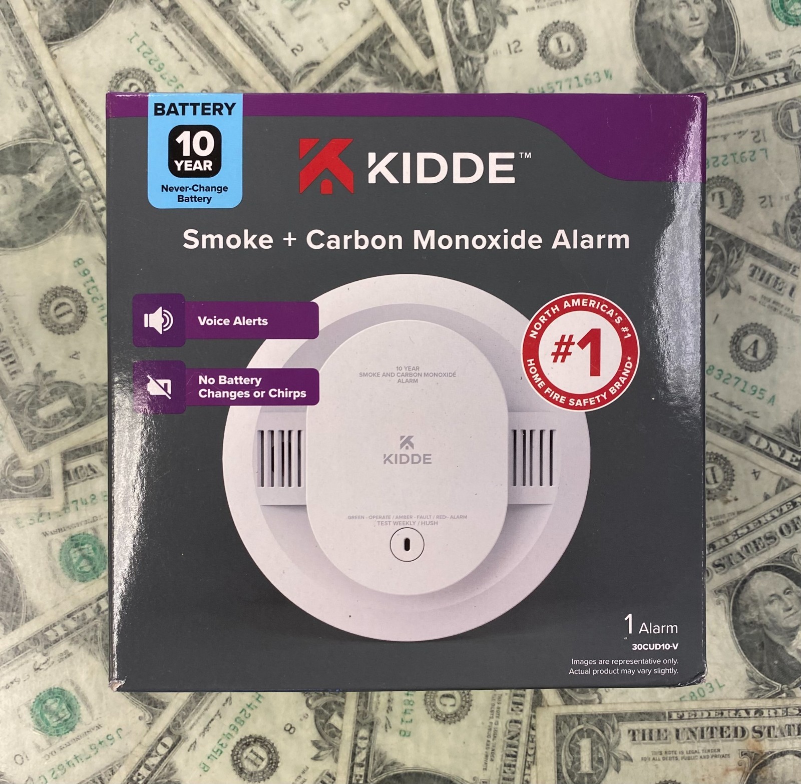 Kidde Detect 30CUD10-V Smoke + Carbon Monoxide Alarm – 10Yr Battery Voice