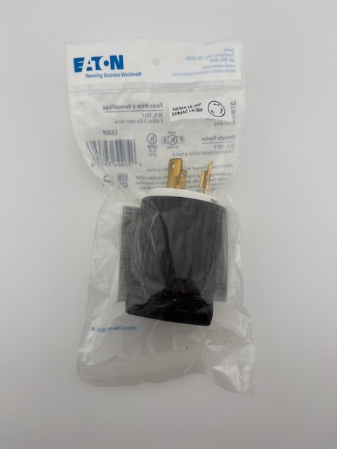 Eaton Locking Plug 30 A 125 V L530P 2-Pole 3-Wire Grounding Male Cord End L5-30