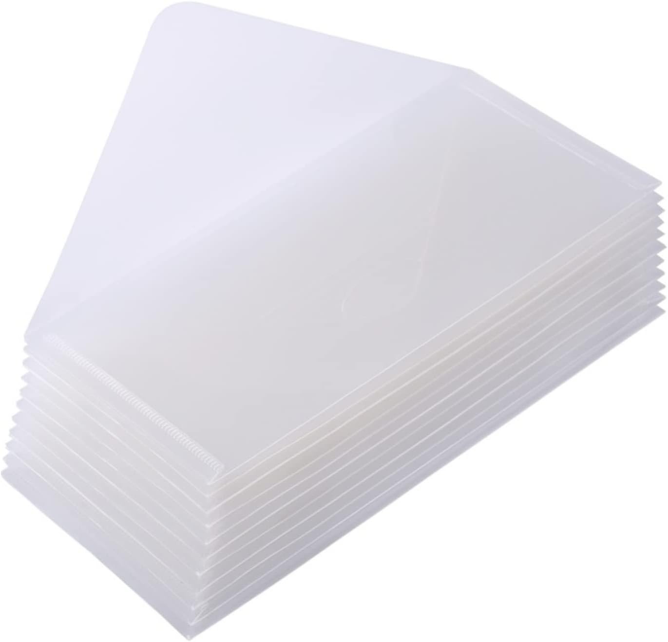10 PCS 4.5»x9.5» Clear Storage Envelopes Pockets Resealable Plastic Bags fo…