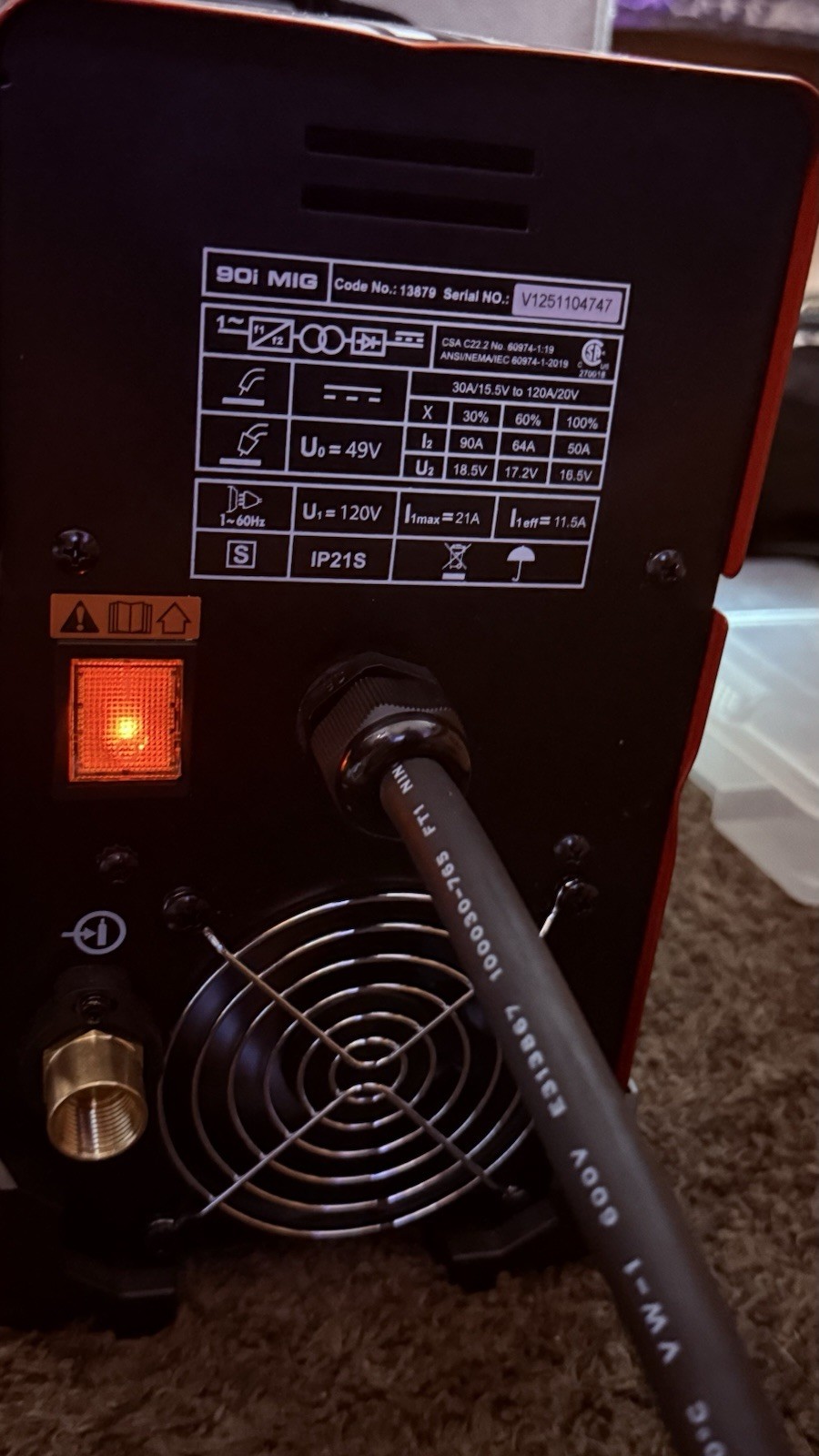Lincoln Electric K5256-1 WELD-PAK 90i MIG&Flux-Cored Wire Welder *MISSING PIECES