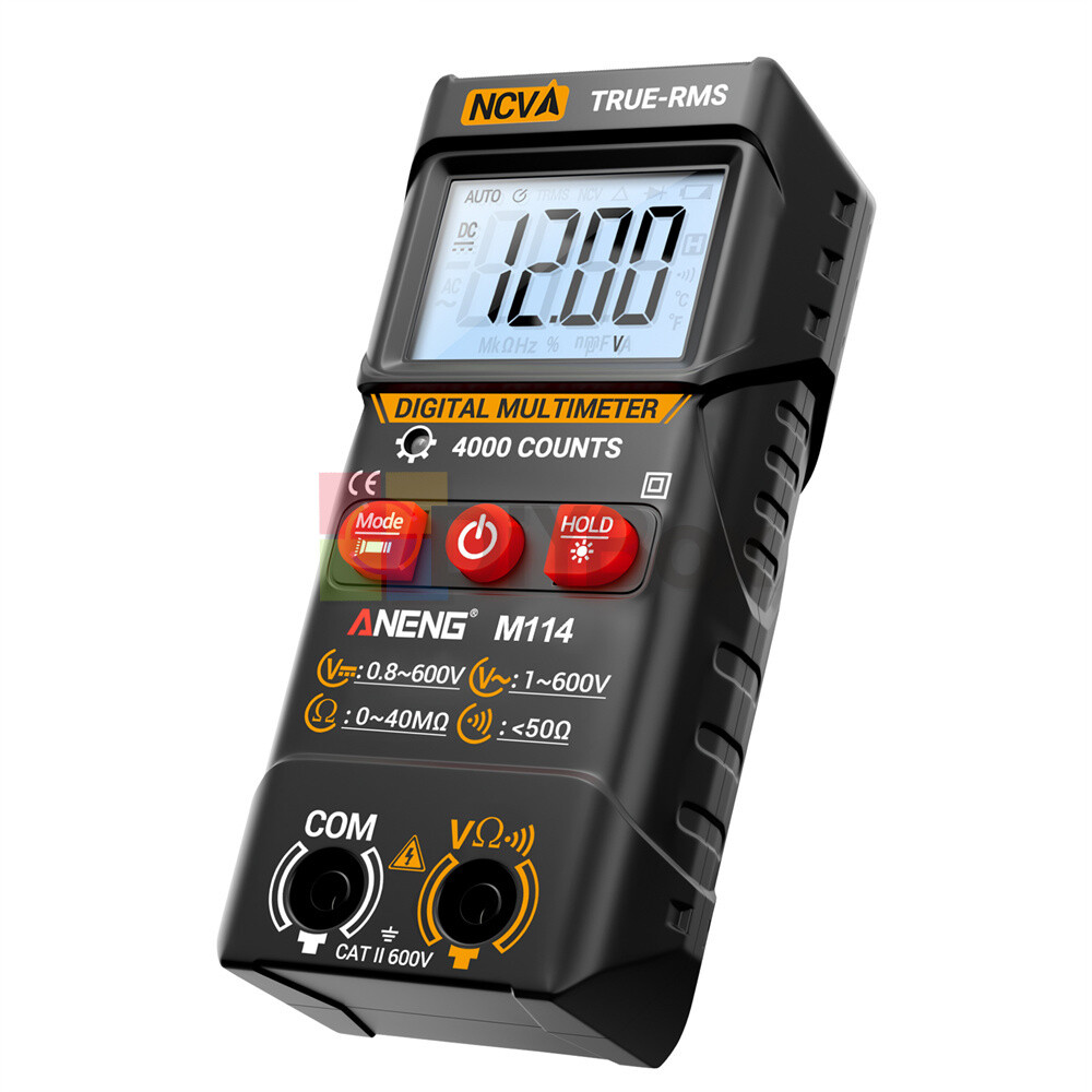ANENG M114 M115 Automatic Voltmeter AC/DC Ohm NCV Digital Multimeter 4000 Counts
