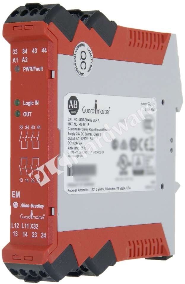 Open Pre-owned Allen Bradley 440R-EM4R2 Series A Guardmaster Expansion Module