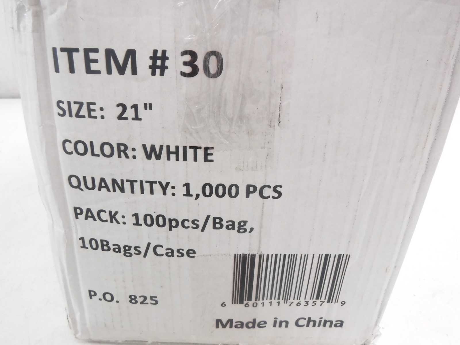 1000 Pack Dolphin Products 21″ White Polypropylene Non Woven Bouffant Caps 30