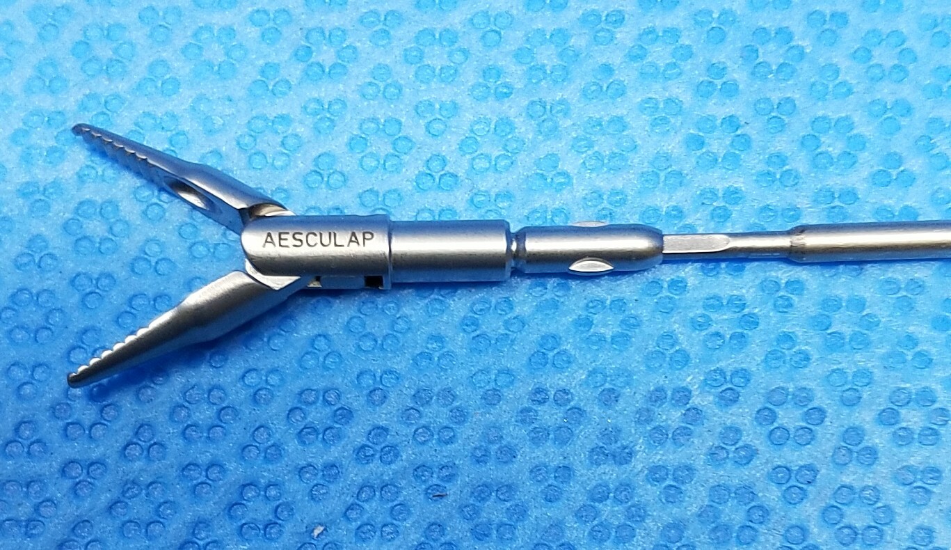 Aesculap PO678R Dolphin Nose Grasper Insert, Monopolar, 5mm x 34cm