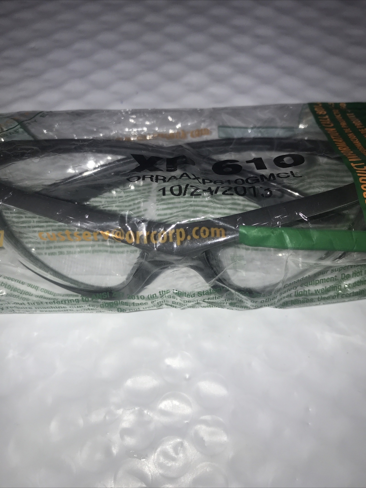 ORR Safety Protective Eyewear Glasses XP87 Series XP610 Clear Lens sealed NIP