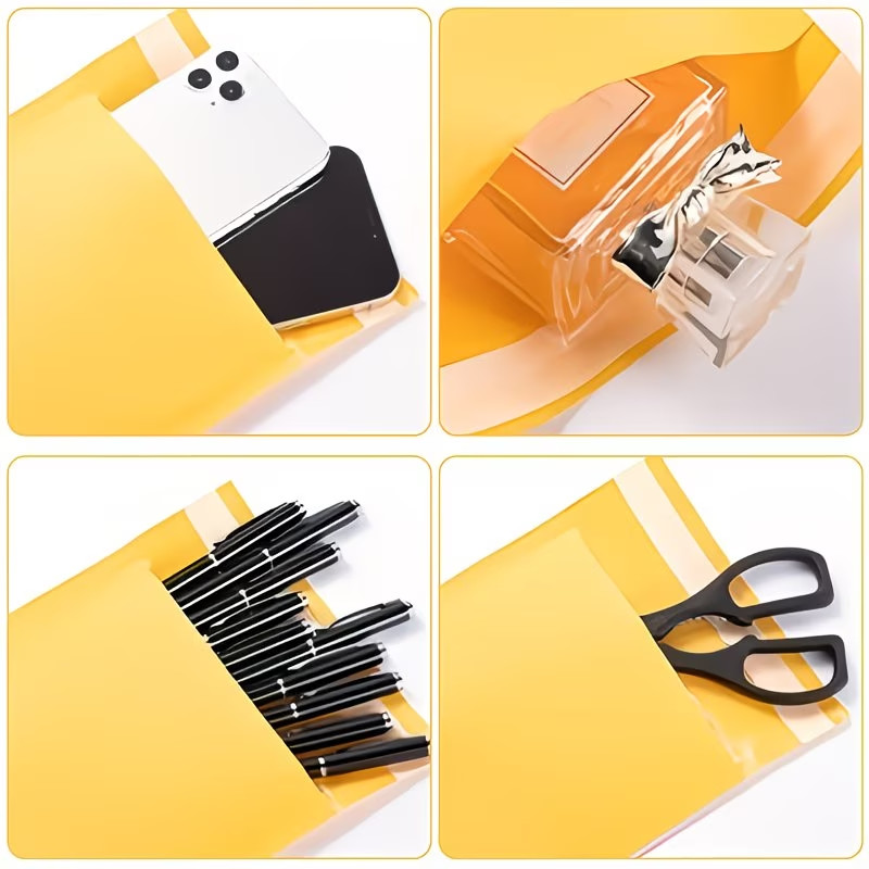 4×7″ Self Seal Kraft Bubble Mailers Padded Envelopes Yellow Shipping Bags #000