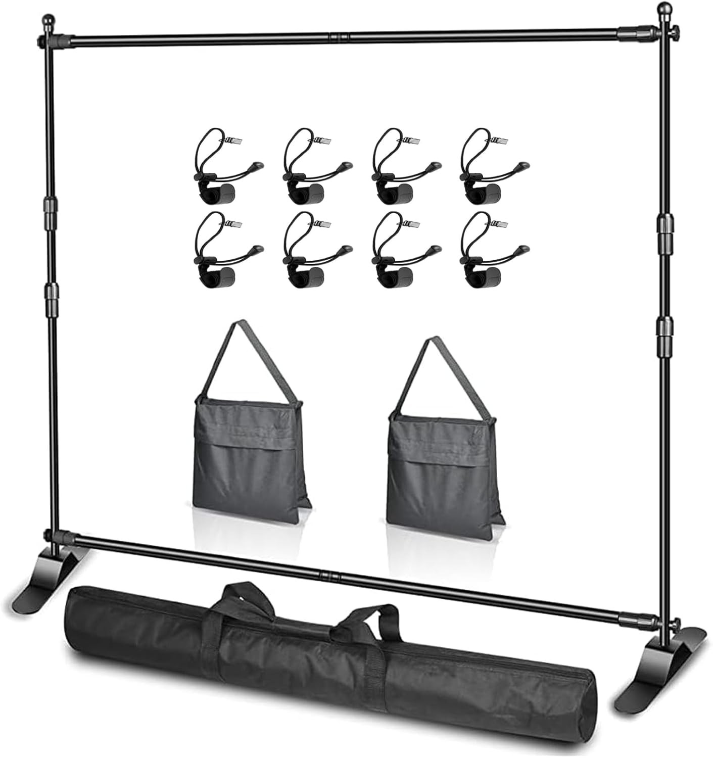 Adjustable Photo Backdrop Banner Stand 10x8ft Step and Repeat Background Display
