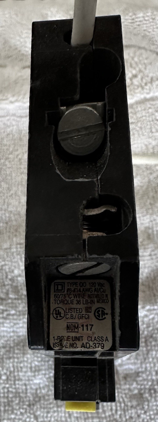 Square D QO120GFI 20 Amp GFCI Circuit Breaker QO 20A w/ Neutral Pigtail