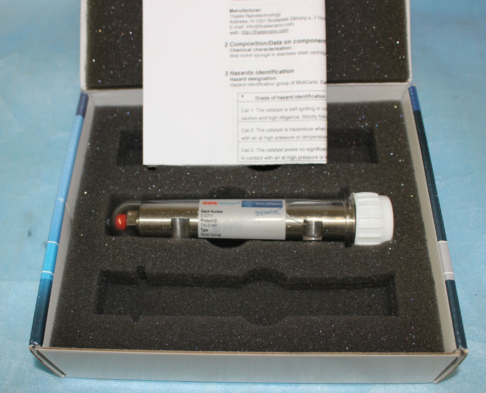 Thales Nano MidiCart Holder Catalyst Cartridge THS D1447-1EA Ni Sponge