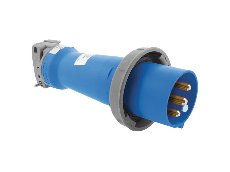 Hubbell HBL360P6W Pin and Sleeve IEC Plug, 2 Pole,3 Wire,60 amp,250V, Watertight